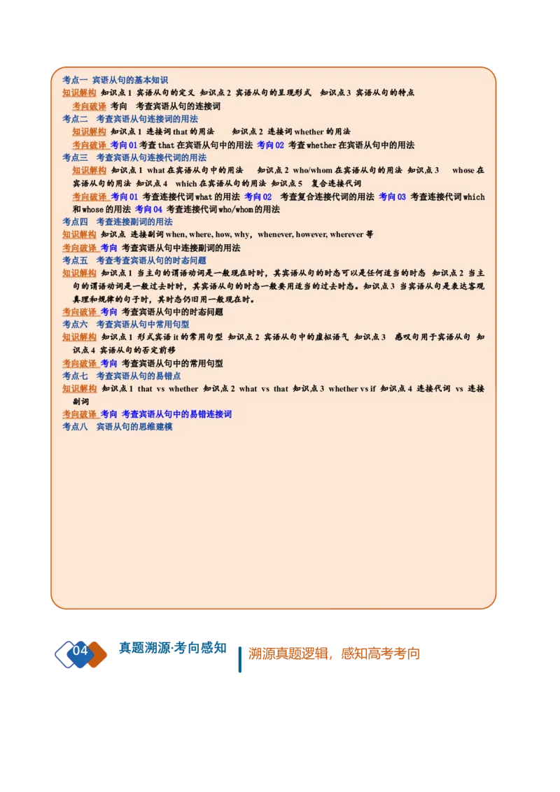 《专题21宾语从句（复习讲义）（全国通用）（学生版）_高考一二三轮复习_英语_2027年高考英语一轮更新中_2027年高考英语一轮复习讲义+练习+课件（新教材新高考）-G55_2027版》第2页预览
