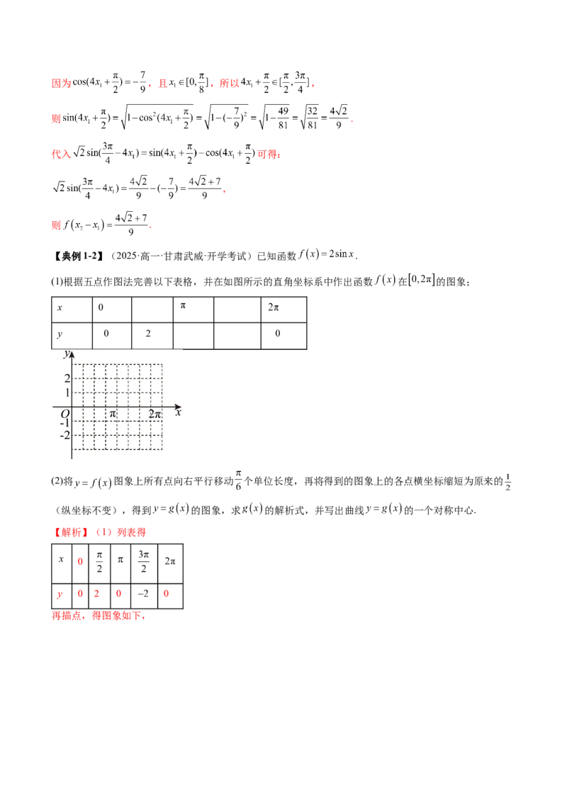 《4.3三角函数的图象与性质（3大考点9大题型）（讲义精练）（教师版）_高考一二三轮复习_数学_2026年_2026年新高考数学大一轮复习讲义之技巧精讲与题型全归纳（新高考专用）-G414_资料》第7页预览