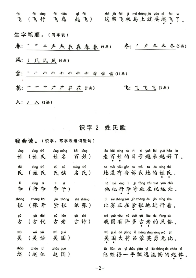 《生字笔顺组词造句阅读本一下语文_1年级下册同步教辅_1下-语文_一下语文-看图写话》第4页预览