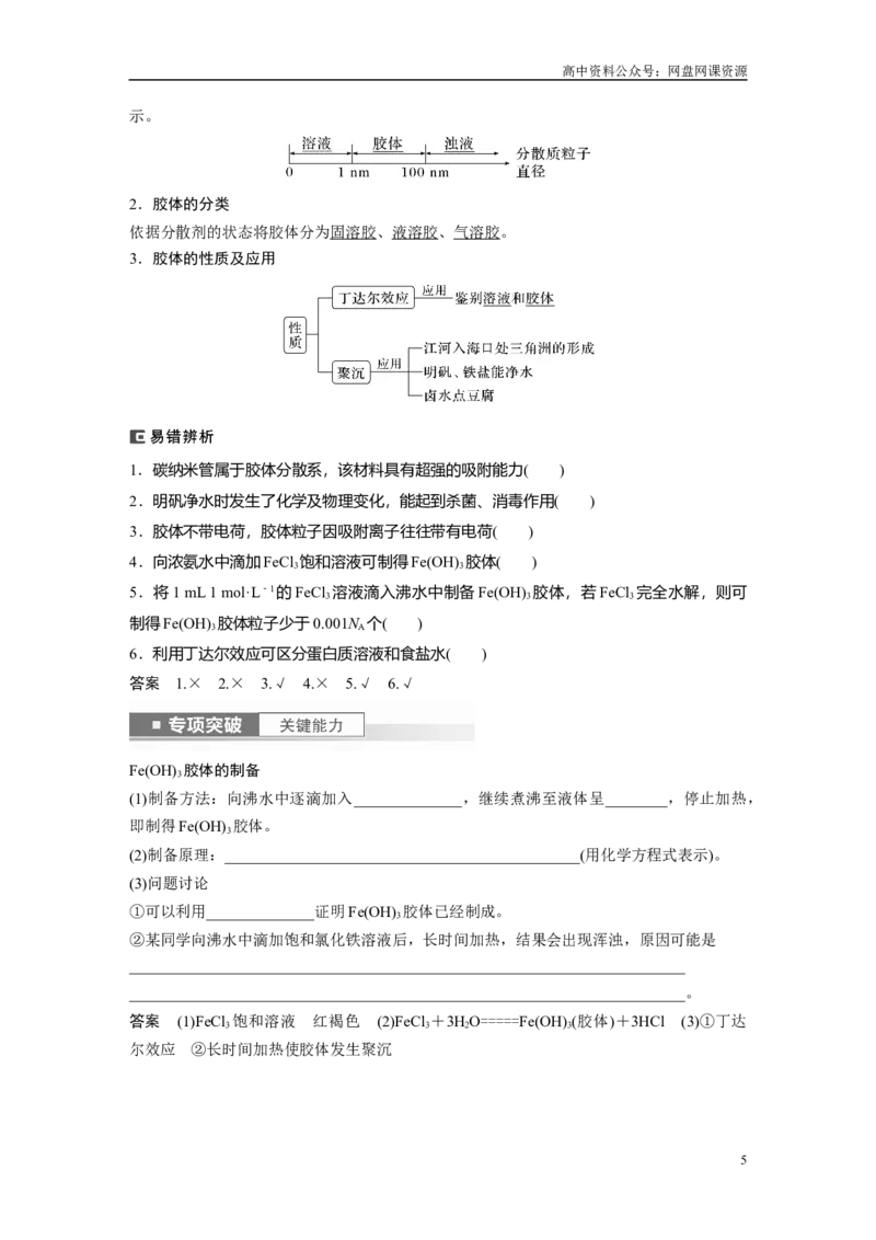 《2024年高考化学一轮复习（新高考版）第1章第1讲　物质的组成、性质和转化_初高中资料库_高中资料库（转存避免链接过期失效）_高中化学》第5页预览
