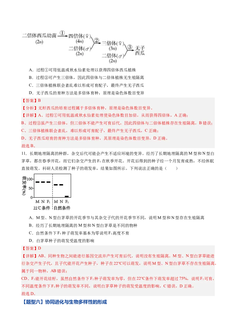 《第21讲生物的进化（专项训练)（黑吉辽蒙专用）（教师版）_高考一二三轮复习_生物_2026年高考生物一轮_2026年高考生物一轮课件+讲义+练习（黑吉辽蒙专用）-G330》第6页预览