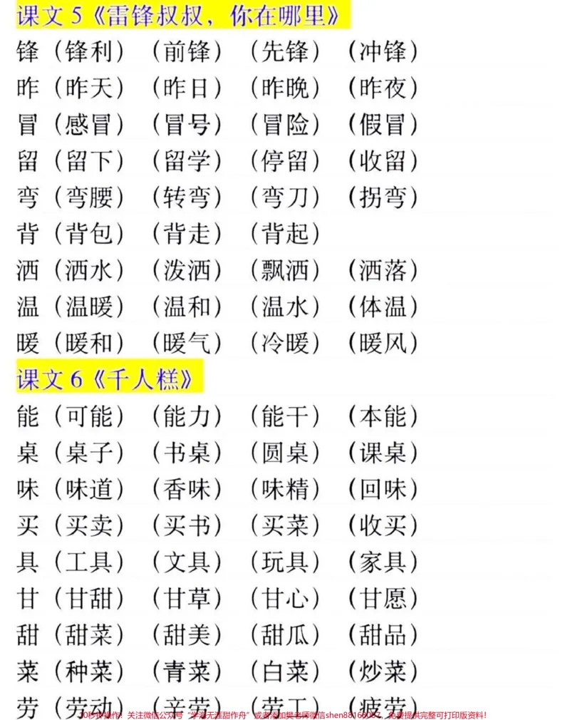 《二年级下册语文生字整理归纳#小学语文#学习#教育#语文#二年级_最新小学1-9年级各科+幼升小+综合类学习资源汇总包_价值20万元!最新小学1-9年级各科+幼升小+综合类学习资源汇总包》第3页预览