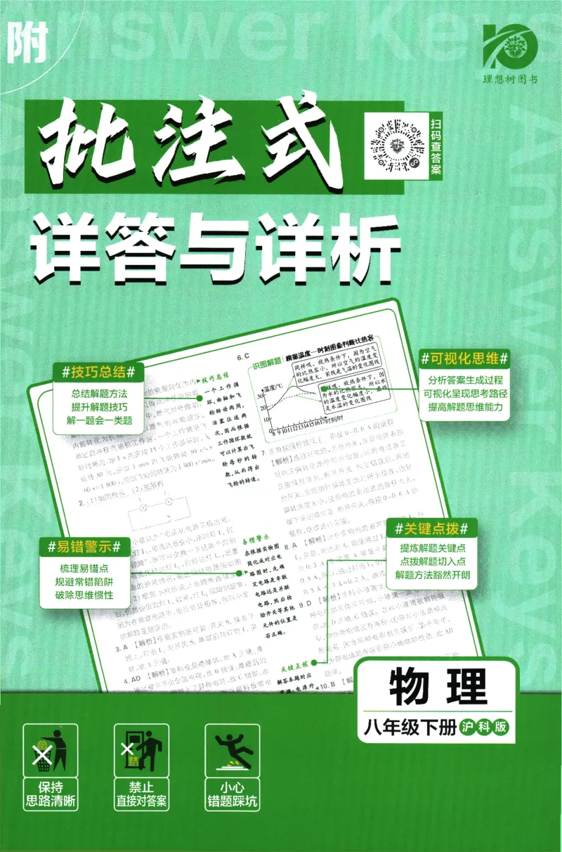 《2024版《初中必刷题》物理8下（HK）-批注式详答与详析_初中全科知识点总结和试卷_赠送习题试卷_初中3年学习辅助资料_2、2025初中必刷题合集_初中必刷题23+24+25上册_25初中必刷_初中必刷题》第1页预览