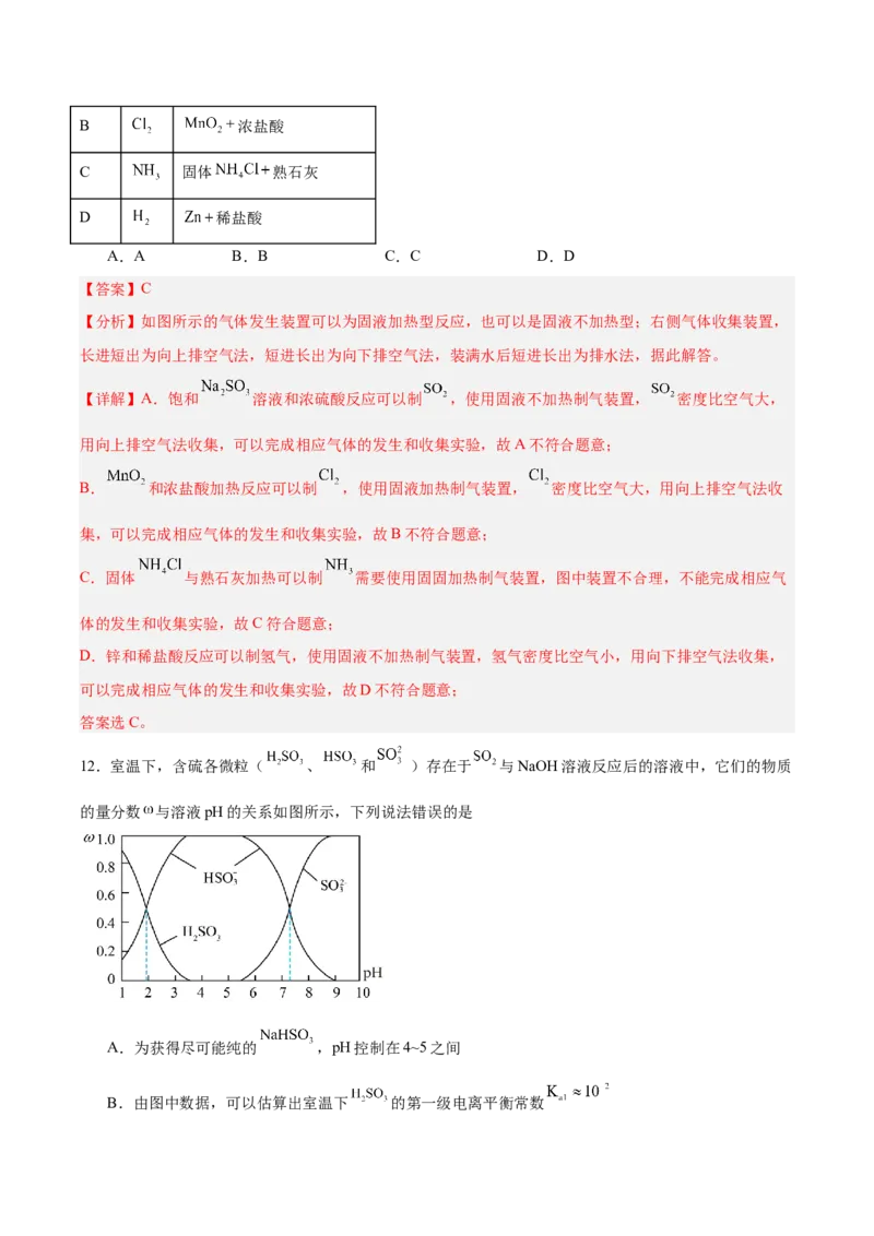 《化学一模保分卷（天津专用）（全解全析）_高考一二三轮复习_化学_2026年-化学高考专项复习_2026年高考第一二三次模拟考试化学-G181_高考化学第一次模拟卷23套_2026版》第7页预览