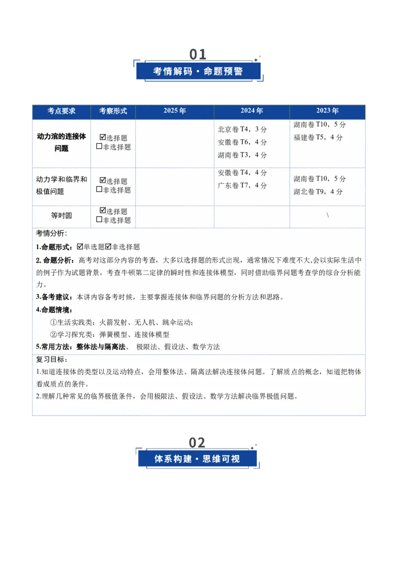 《第10讲牛顿运动定律的综合应用(一)(复习讲义)(湖南专用)(学生版)_高考一二三轮复习_物理_2026年_2026年高考物理一轮课件+讲义+练习(湖南专用)-G331(1)》第2页预览
