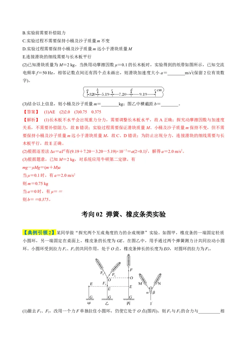 《专题09力学实验（4大题型）（题型专练）（全国通用）（教师版）_高考一二三轮复习_物理_2026年-物理高考二轮复习_2026年高考物理二轮复习课件+讲义+练习（新高考通用）-G92(1)_2026版》第5页预览