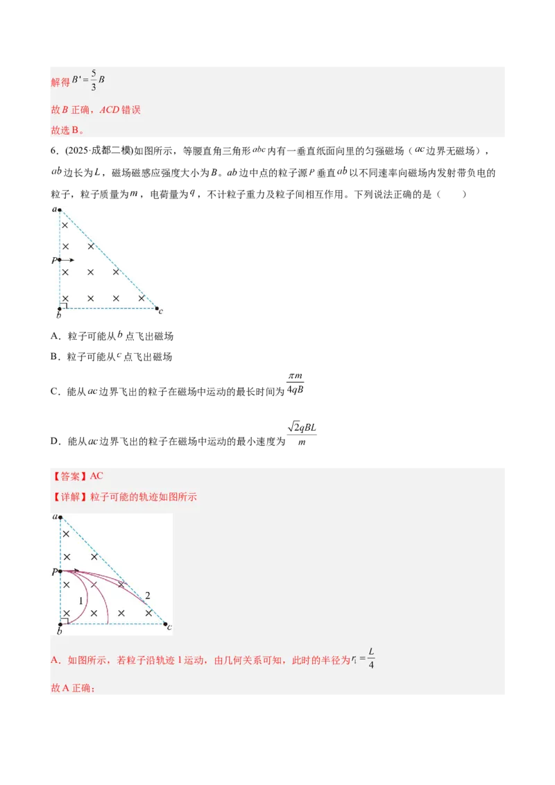 《专题08磁场（教师版）_高考一二三轮复习_物理_2026年-物理高考专项复习_2025年高考物理二模试题分类汇编（四川专用）》第5页预览