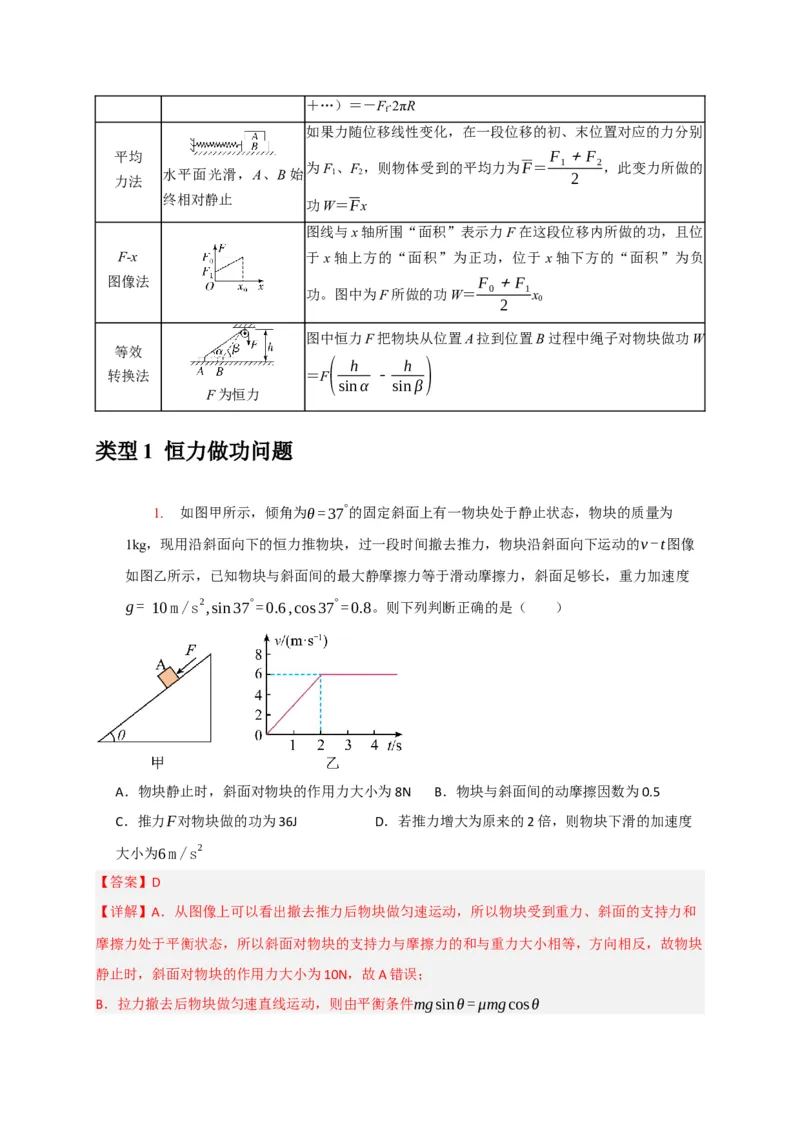 《专题09功和功率机车启动（教师版）_高考一二三轮复习_物理_2026年-物理高考专项复习_2026年高考物理热点知识讲练与题型归纳（全国通用）-G425_资料》第2页预览