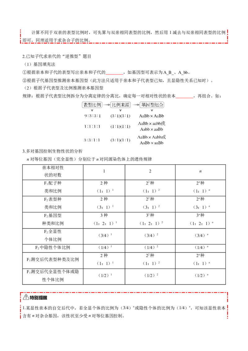 《第16讲自由组合定律（知识清单）（全国通用）（学生版）_高考一二三轮复习_生物_2026年高考生物一轮_2026年高考生物一轮复习讲义+练习+课件（新教材新高考）-G55_2026版》第9页预览