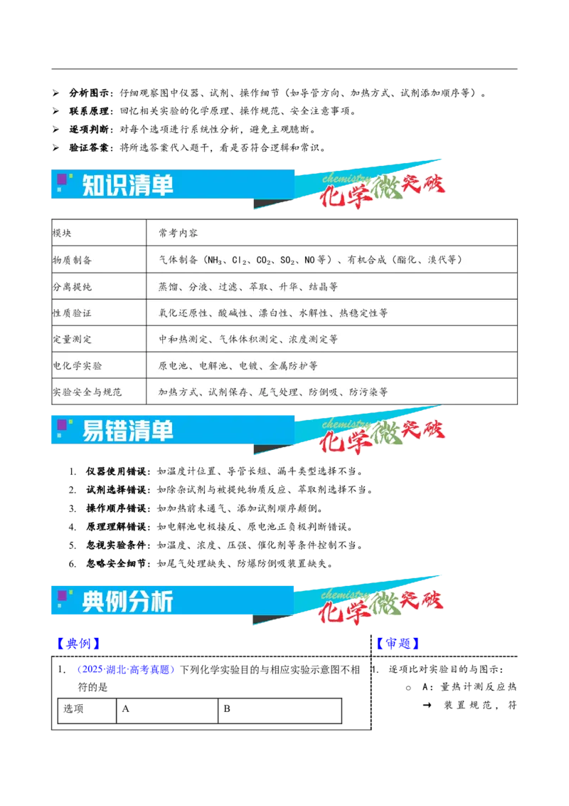 《3-1实验设计与评价（学生版）_高考一二三轮复习_化学_2026年-化学高考专项复习_22026年高考化学培优微突破讲义（全国通用）》第2页预览