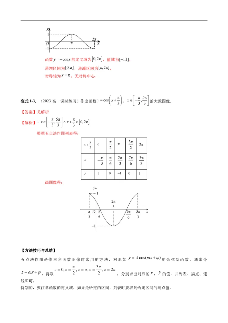 《第09讲7.3.3余弦函数的性质与图象（2知识点+10题型+强化训练）教师版-高中数学人教B版讲义（必修三）_2027高中必刷题_必刷题2027_2027高一高二必刷题_数学_3.人教B版高中数学讲义必修三》第5页预览