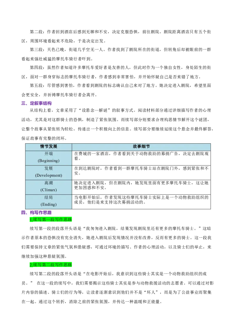 《2025八省联考卷读后续写及满分语料10类40句(机车党硬汉柔情)学生版-11页_英语(2)_专项复习_2025年_2025年新高考英语读后续写提分宝典_资料》第4页预览