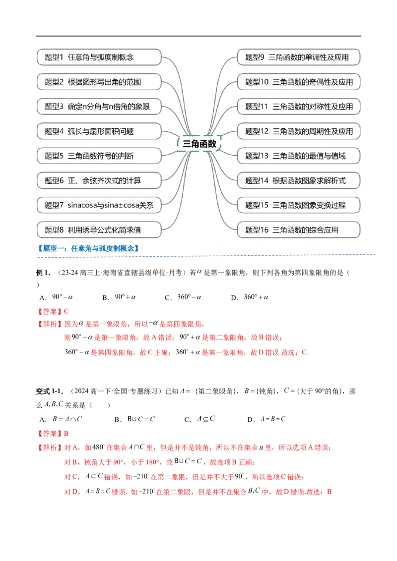 《第7章：三角函数章末重点题型复习（16题型）（解析版）_2027高中必刷题_必刷题2027_2027高一高二必刷题_数学_YZ-133-高中数学同步精讲B版高一二三基础+培优讲义+专题练习word版电子_赠送》第2页预览