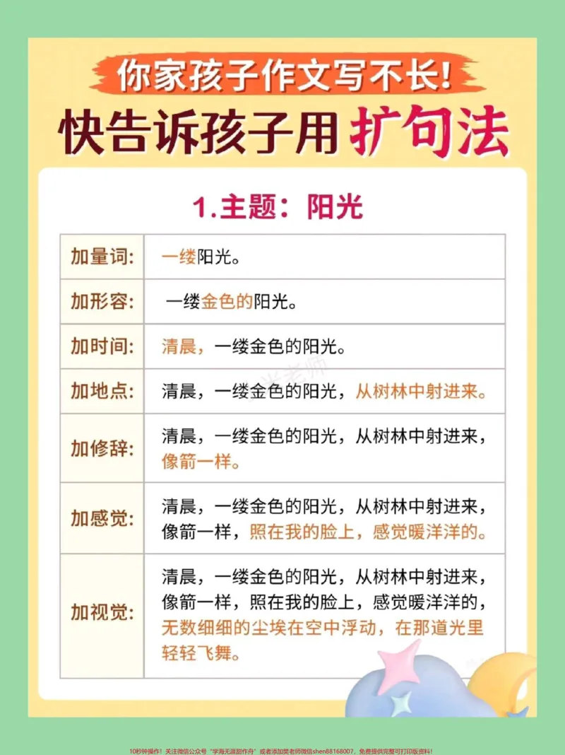 《#家长收藏孩子受益#作文#扩句法写作文#好好学习家长为孩子保存练习_最新小学1-9年级各科+幼升小+综合类学习资源汇总包_价值20万元！最新小学1-9年级各科+幼升小+综合类学习资源汇总包》第2页预览