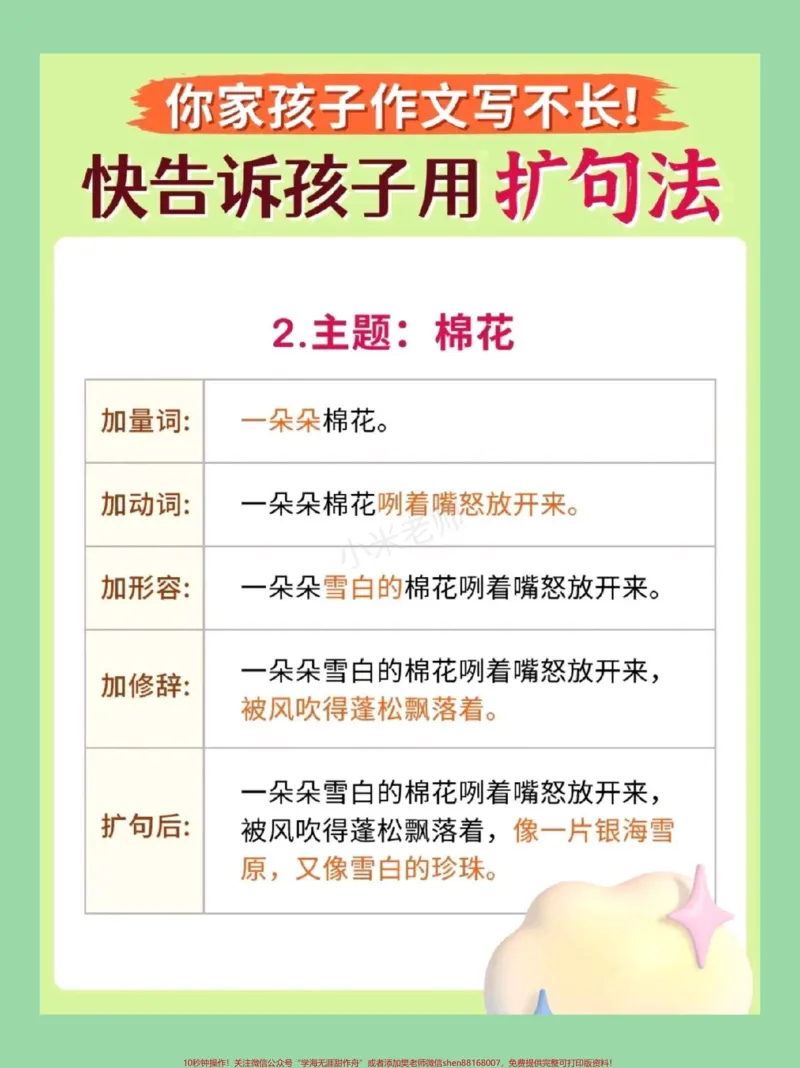 《#家长收藏孩子受益#作文#扩句法写作文#好好学习家长为孩子保存练习_最新小学1-9年级各科+幼升小+综合类学习资源汇总包_价值20万元！最新小学1-9年级各科+幼升小+综合类学习资源汇总包》第4页预览