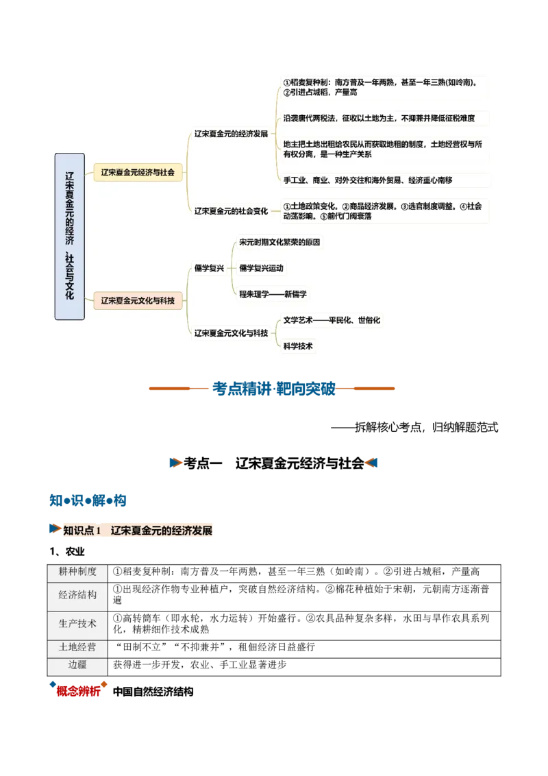 《第08讲辽宋夏金元的经济、社会与文化（复习讲义）（全国通用）（教师版）_高考一二三轮复习_历史_2027年高考历史一轮_2027年高考历史一轮复习讲义+练习+课件（新教材新高考）-G55_2027版》第3页预览