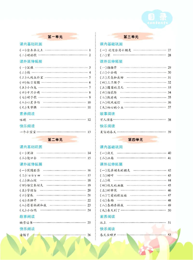 《语文一年级上册课内外阅读真题_1年级上册同步教辅_1上语文_一上语文-阅读理解》第4页预览