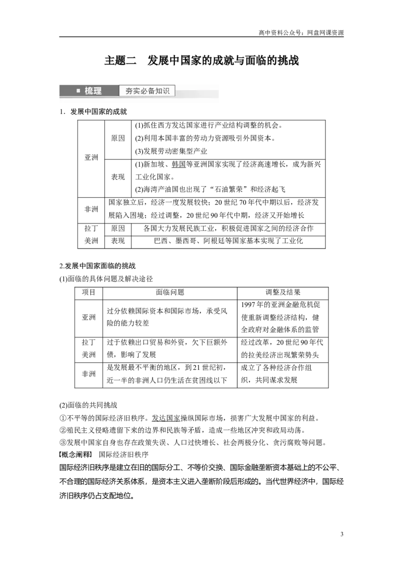 《2024年高考历史一轮复习（部编版）板块6第14单元第41讲　世界殖民体系的瓦解与新兴国家的发展_初高中资料库_高中资料库（转存避免链接过期失效）_高中历史》第3页预览