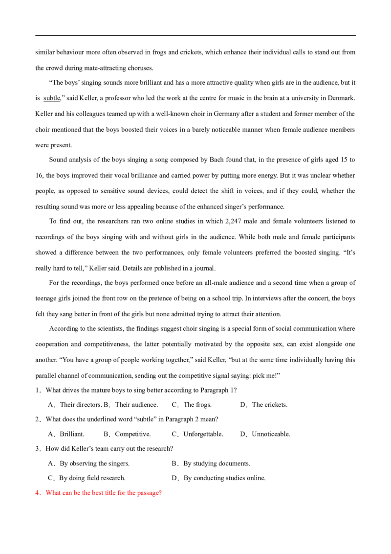 《专题02阅读理解之主旨大意题（练习）（解析版）_初高中资料库_高中资料库（转存避免链接过期失效）_高中英语》第7页预览