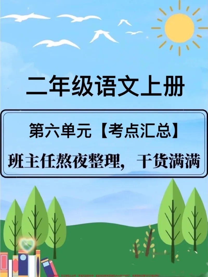 《二年级语文上册。二年级上册语文第六单元考点汇总#二年级上册语文#二年级#必考考点#家长收藏孩子受益#看图写话_最新小学1-9年级各科+幼升小+综合类学习资源汇总包》第1页预览