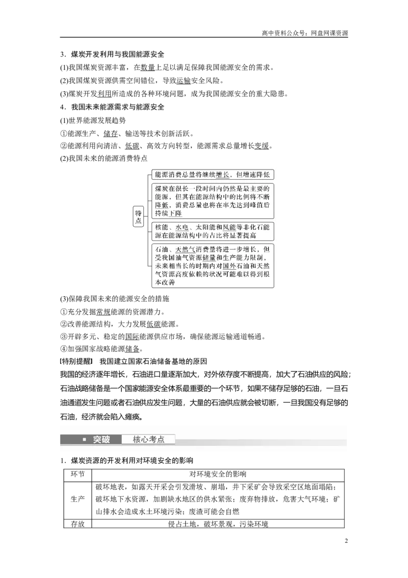 《2024年高考地理一轮复习（新人教版）第4部分　第2章　课时71　中国的能源安全_初高中资料库_高中资料库（转存避免链接过期失效）_高中地理》第2页预览