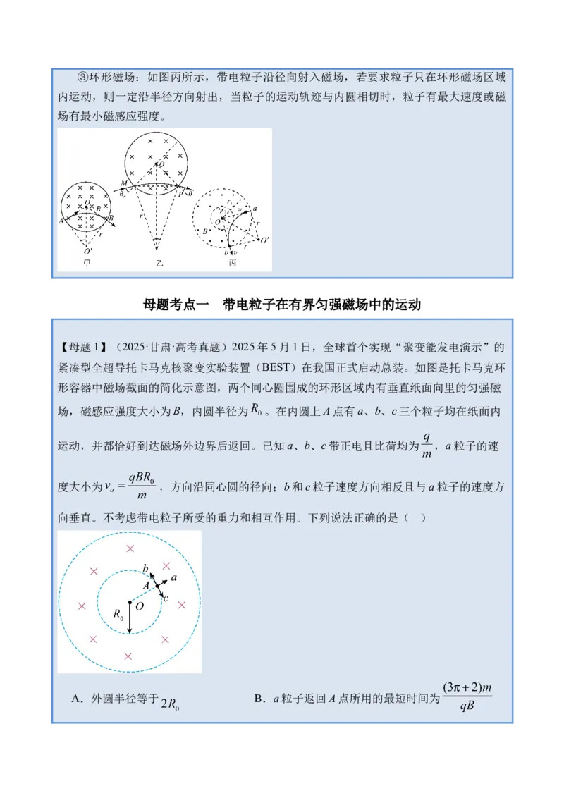 《专题30带电粒子在匀强磁场中运动-（精讲）高考母题一题三练（教师版）_高考一二三轮复习_物理_2026年-物理高考专项复习_2026年高考物理复习高考母题一题三练-G433_资料》第3页预览