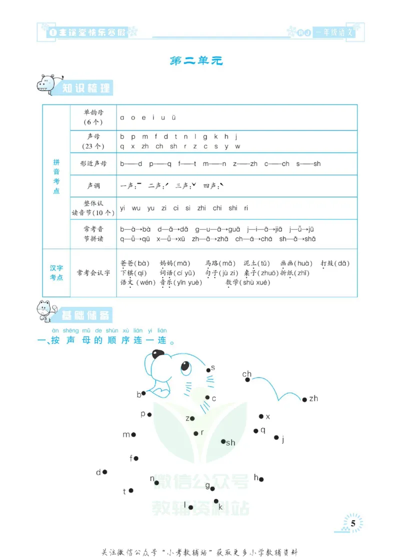 《快乐寒假自主课堂一年级语文人教版_07.小学语文、英语、数学专区_小学寒假教辅汇总_1~6年级快乐寒假·自主课堂》第10页预览