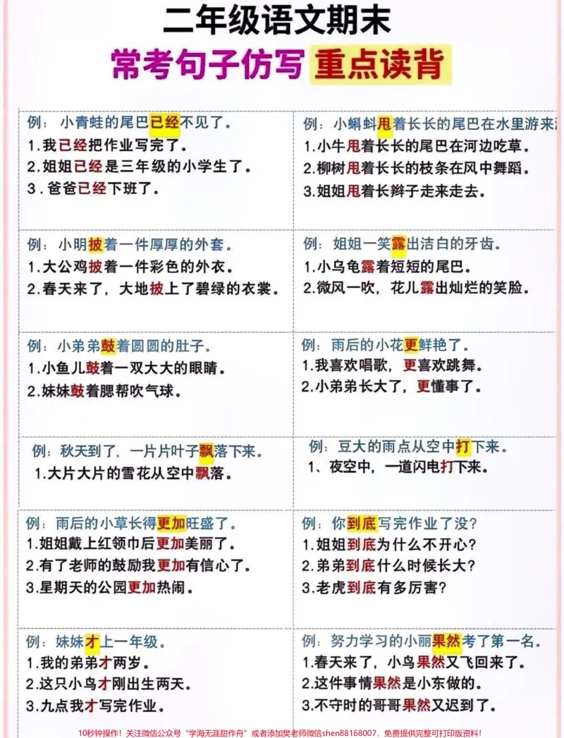 《二年级语文常考知识点。#关注我持续更新小学知识#知识点总结#学习资料分享#开学必备#小学语文知识点@qunju888.com小助手@qunju888.com来客官方助推官@qunju888.com创作者中心@qunju888.com热点宝@qunju888.comDOU+上热门》第2页预览