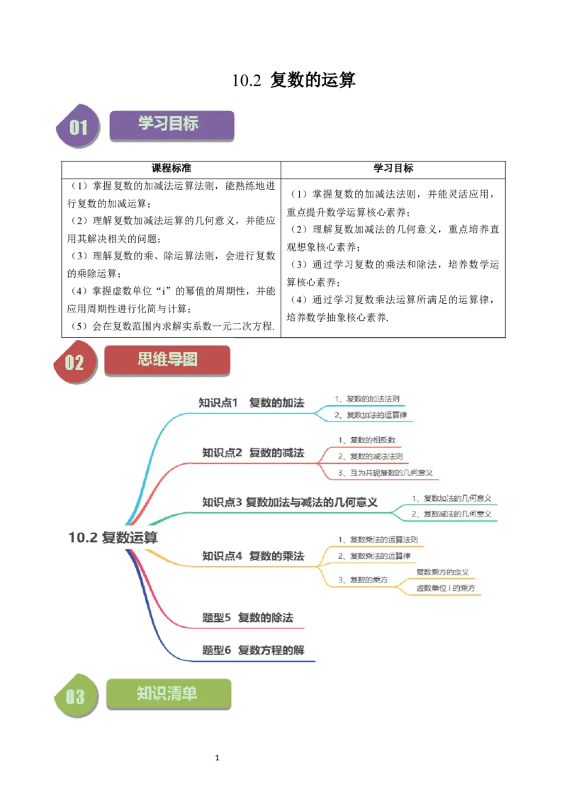 《第06讲10.1.2复数的几何意义（3知识点+6题型+强化训练）学生版-高中数学人教B版讲义（必修四）_2027高中必刷题_必刷题2027_2027高一高二必刷题_数学_4.人教B版高中数学讲义必修四_赠送》第1页预览