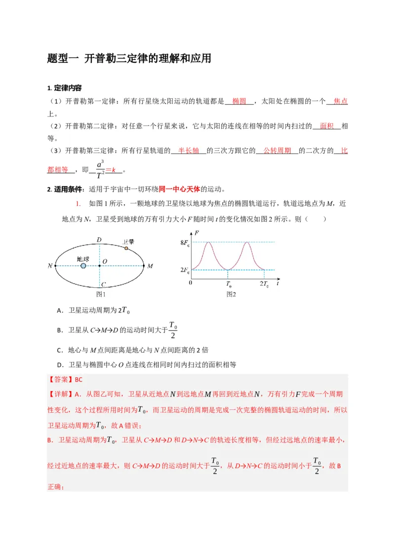 《专题08天体运动宇宙航行（教师版）_高考一二三轮复习_物理_2026年-物理高考专项复习_2026年高考物理热点知识讲练与题型归纳（全国通用）-G425_资料》第2页预览