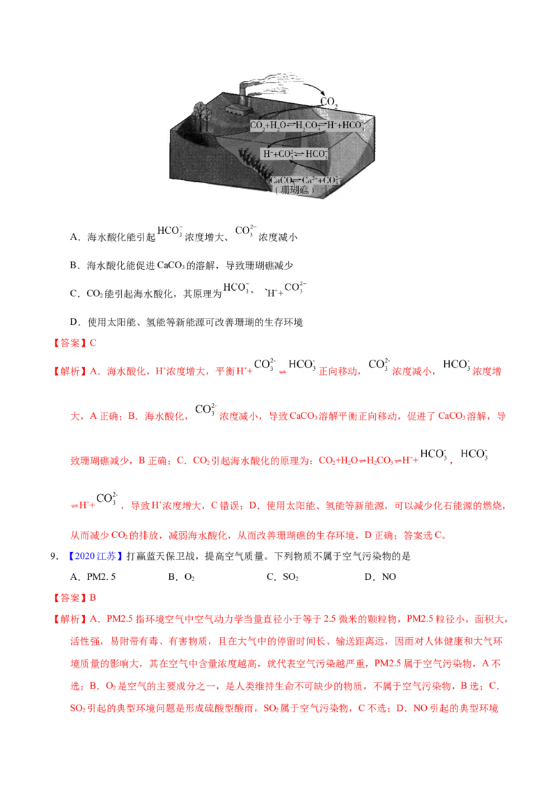 《专题03化学与能源、环境（教师版）_初高中资料库_高中资料库（转存避免链接过期失效）_高中化学》第4页预览