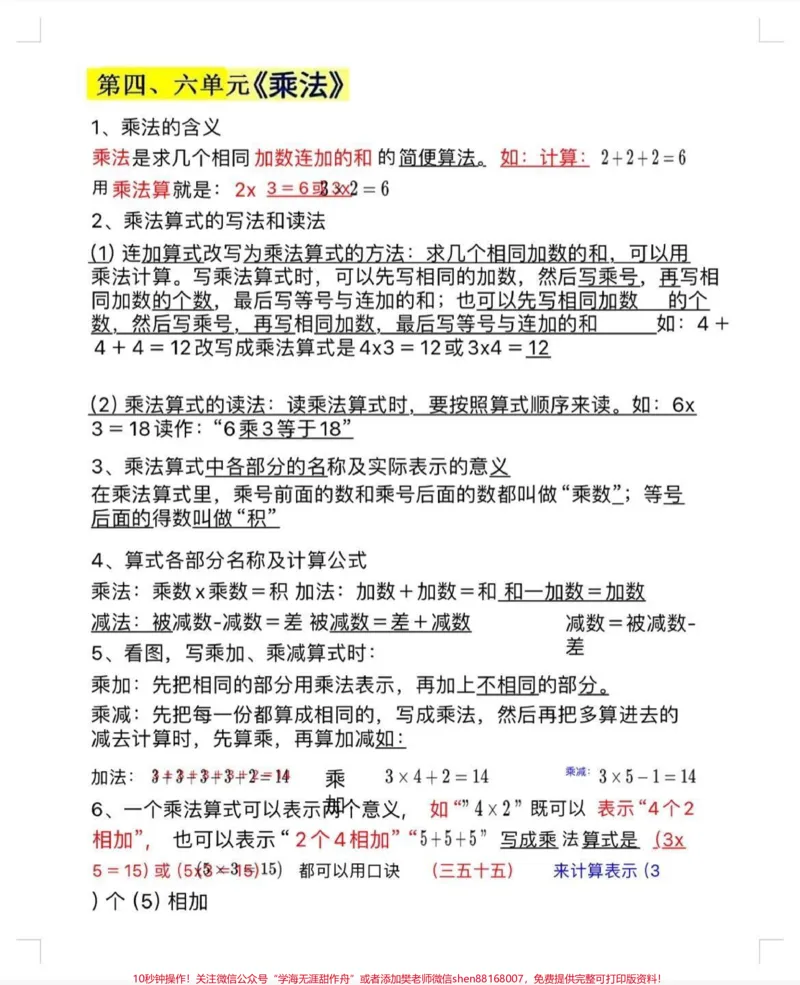 《二年级上册数学知识点总结。#二年级上册数学#数学知识点总结#小学数学》第3页预览