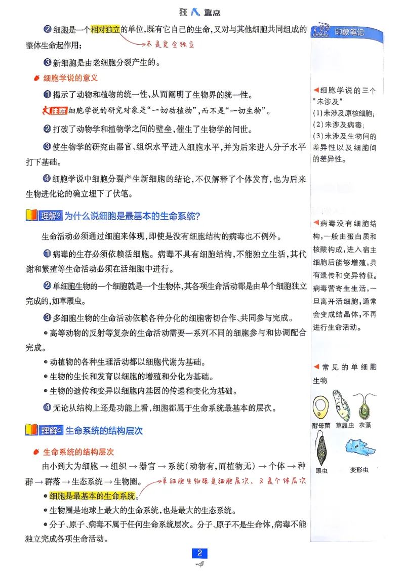 《狂k重点_2027高中必刷题_必刷题2027_2027高一高二必刷题_生物_生物必修一人教》第8页预览