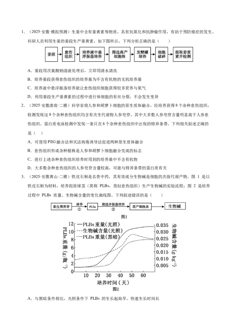 《专题08生物技术与工程（学生版）_高考一二三轮复习_生物_2026年-生物高考专项复习_2025年高考生物二模试题分类汇编（安徽专用）》第5页预览