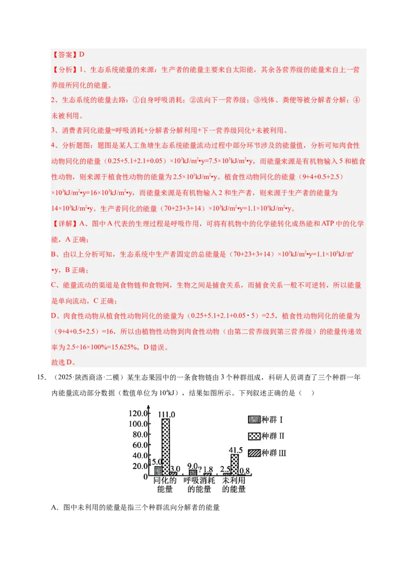 《专题08人与环境、生态系统及其稳定性（陕西、山西、青海、宁夏专用）（教师版）_高考一二三轮复习_生物_2026年-生物高考专项复习》第10页预览