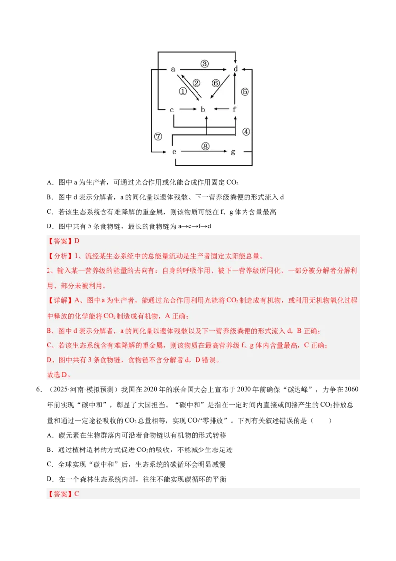 《专题08人与环境、生态系统及其稳定性（陕西、山西、青海、宁夏专用）（教师版）_高考一二三轮复习_生物_2026年-生物高考专项复习》第4页预览