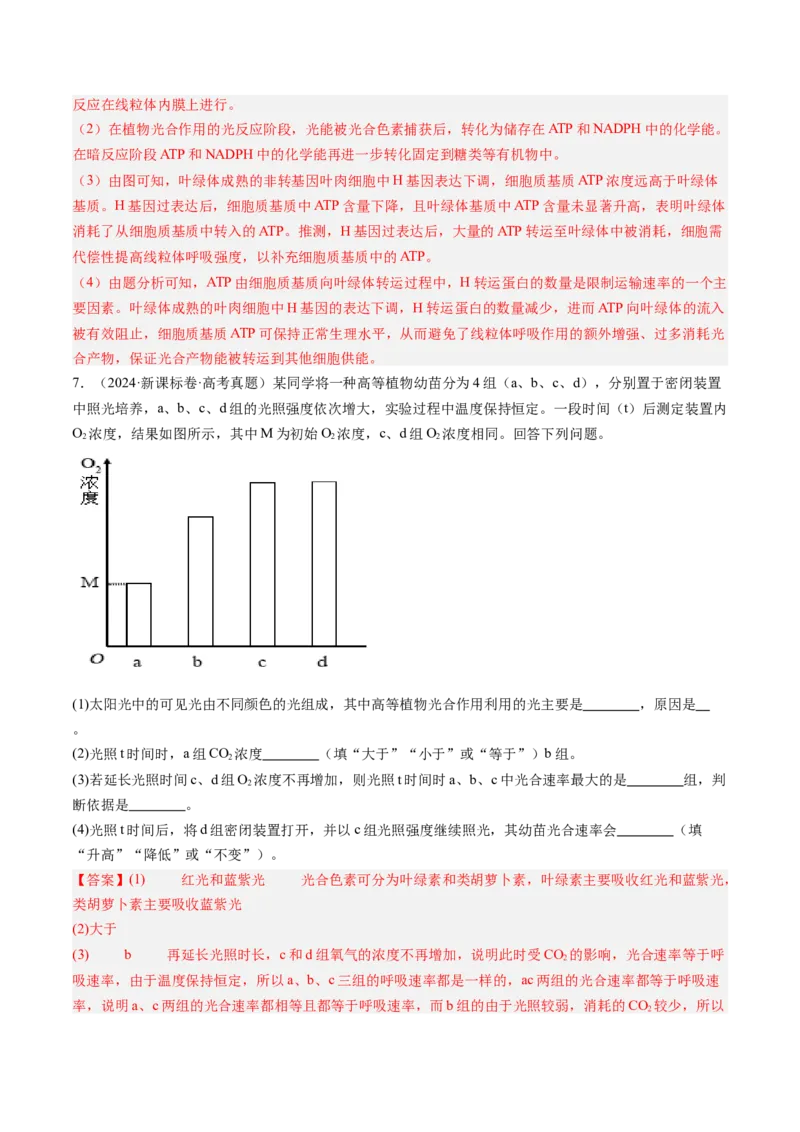 《第12讲细胞代谢综合分析（专项训练）（安徽专用）（教师版）_高考一二三轮复习_生物_2026年高考生物一轮_2026年高考生物一轮课件+讲义+练习（安徽专用）-G326》第5页预览