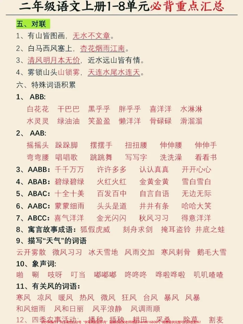 《二年级上册语文知识点汇总,可以下载打印给孩子复习#小学语文#知识点总结#期末复习》第2页预览