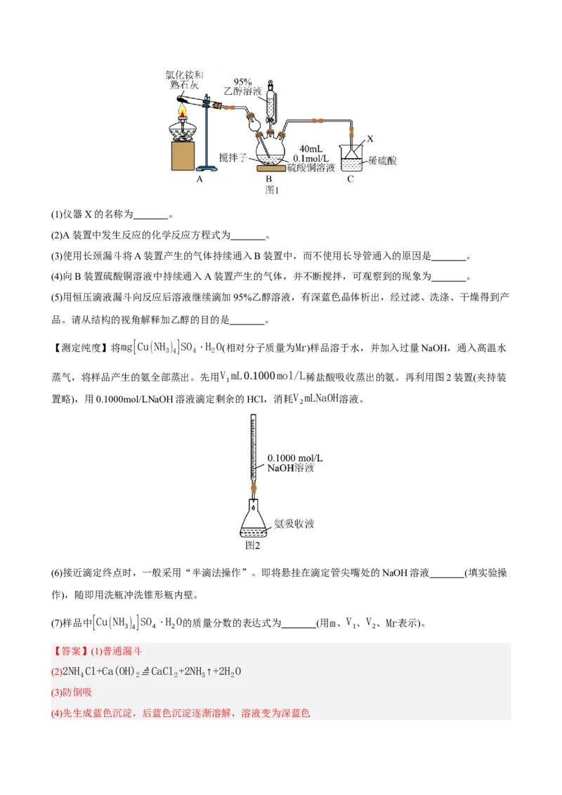 《专题09化学实验综合题（教师版）_高考一二三轮复习_化学_2026年-化学高考专项复习_2025年高考化学一模试题分类汇编（四川专用）》第10页预览