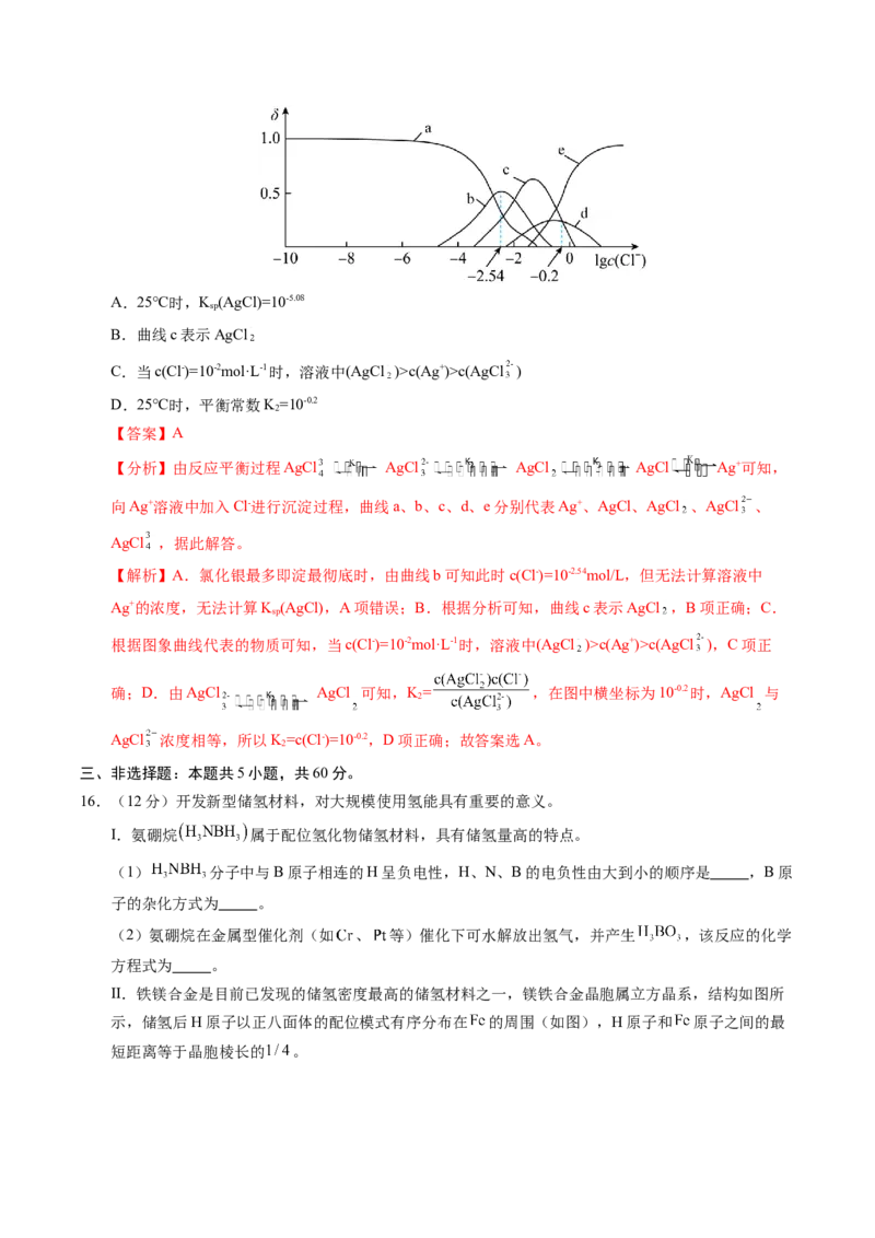 《化学（山东卷）（全解全析）_高考一二三轮复习_化学_2026年-化学高考专项复习_2026年高考第一二三次模拟考试化学-G181_高考化学第三次模拟考试24套_化学（山东卷）》第10页预览