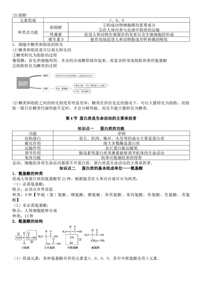 《2027届高三生物一轮复习知识清单4：分子与细胞基础_高考一二三轮复习_生物_2027年高考生物一轮_42027届高考生物一轮复习知识清单填空》第10页预览