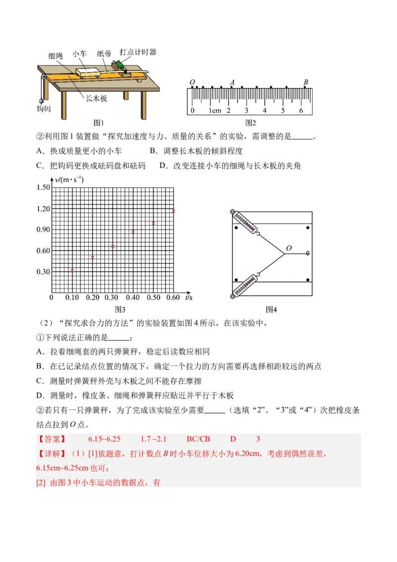 《第13讲实验3探究两个互成角度的力的合成规律-（练习）（教师版）_高考一二三轮复习_物理_2026年_2026年高考物理一轮复习精讲精练-G367(1)_资料》第6页预览