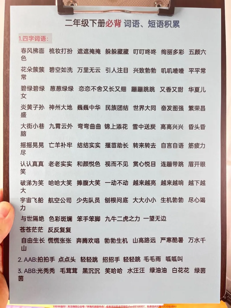 《二年级下册语文全册重点词语归纳及知识点资。料,涵盖了整个二年级下册的一大部分必须要掌握的内容,是期末复习的神器!赶快打印一份给孩子学习吧。#二年级语文下册#期末考试#知识点总结#小学知识点归纳#必考考点》第2页预览