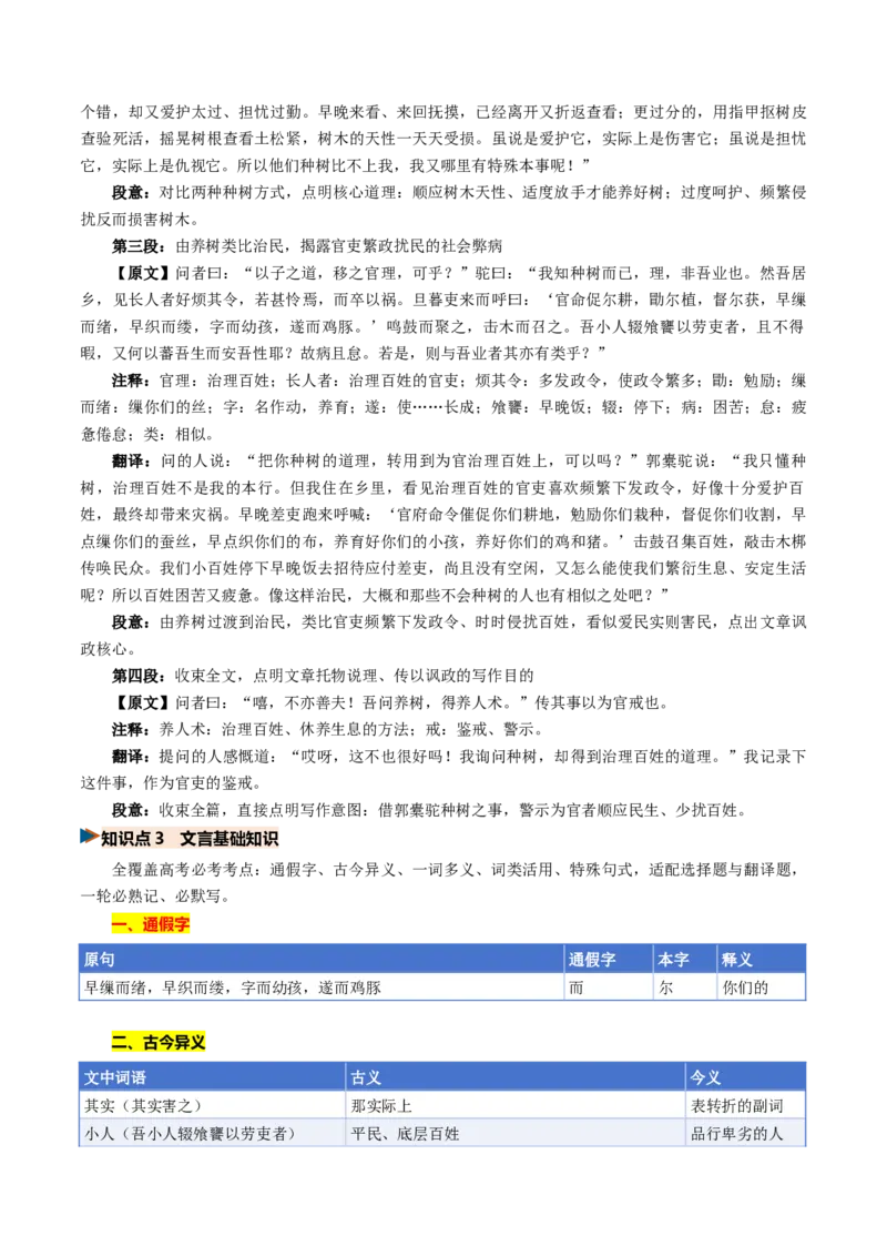 《第10讲顺情体察事理，求实摒弃虚言（《种树郭橐驼传》《石钟山记》）（复习讲义）（全国通用）（学生版）_高考一二三轮复习_语文_2027年一轮语文更新啦_2027版》第6页预览