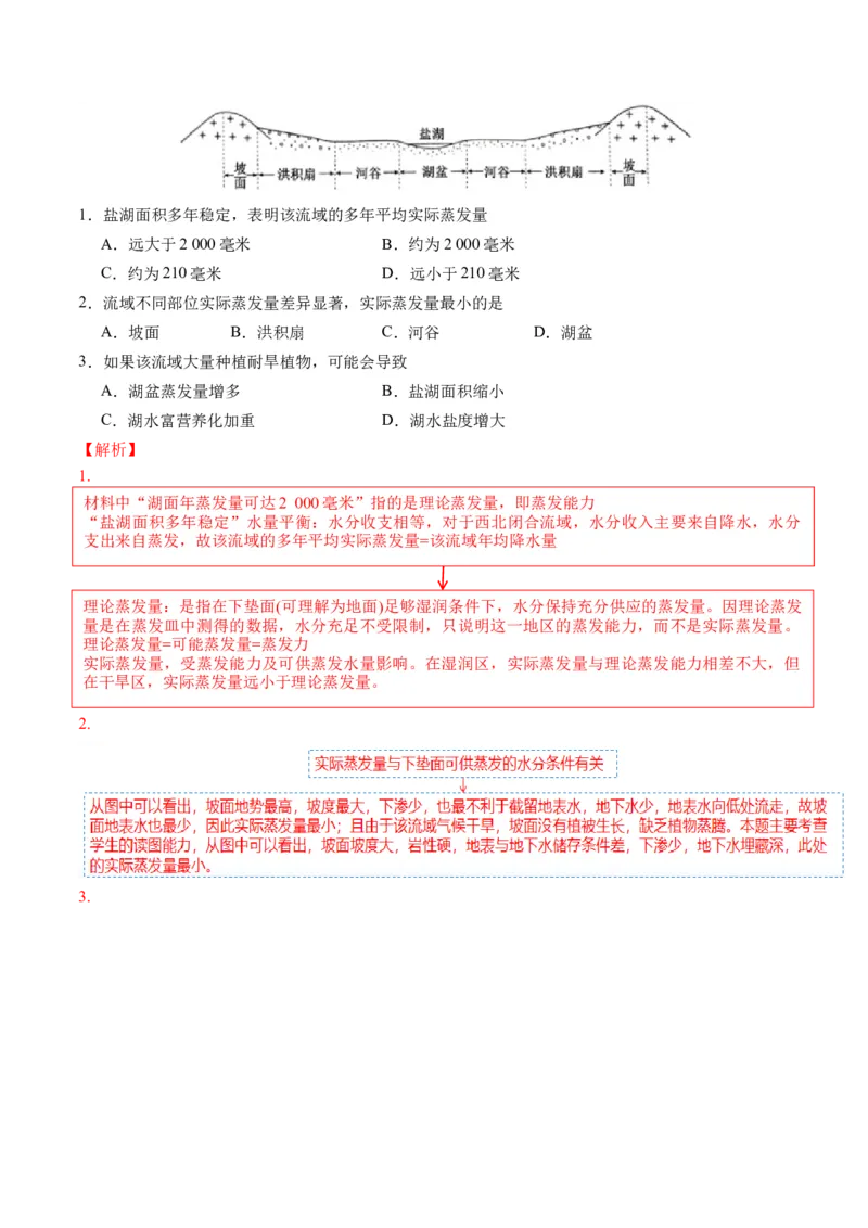 《专题04微专题水量平衡、含沙量与输沙量、湖泊（讲义）（解析版）_初高中资料库_高中资料库（转存避免链接过期失效）_高中地理》第4页预览