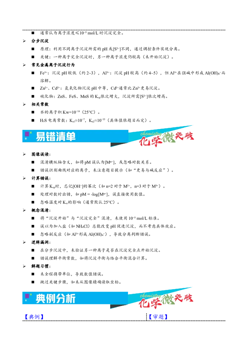 《4-4沉淀先后图像（学生版）_高考一二三轮复习_化学_2026年-化学高考专项复习_22026年高考化学培优微突破讲义（全国通用）》第3页预览