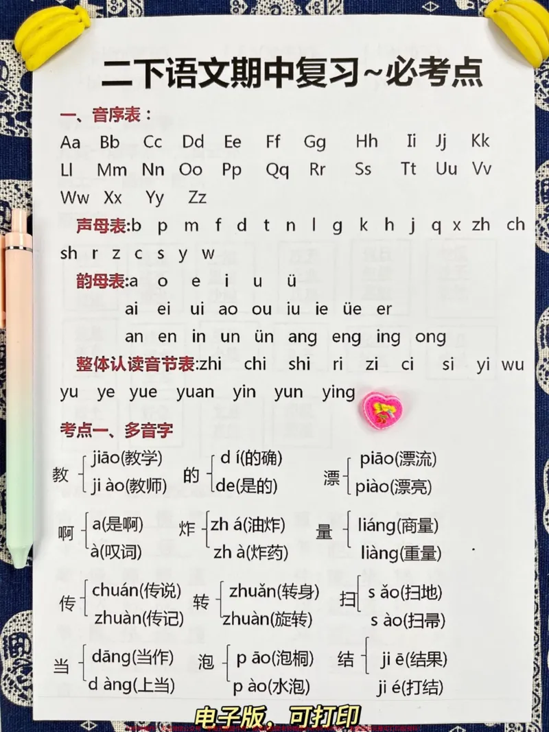 《二年级语文下册期中总复习资料,家长打印出来给孩子练习吧!#二年级语文下册#期中复习#必考考点#二年级语文#知识点总结_最新小学1-9年级各科+幼升小+综合类学习资源汇总包》第2页预览