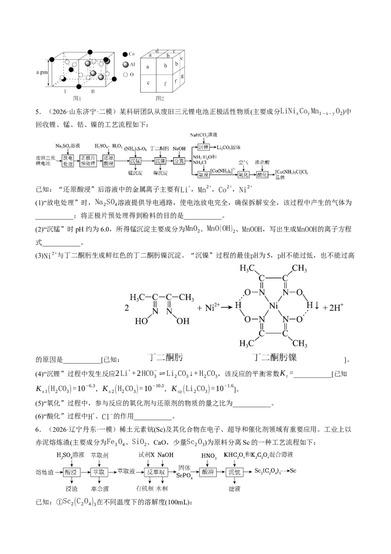 《专题08工艺流程综合题（非选择题）（全国通用）（学生版）(1)_高考一二三轮复习_化学_2027年高考化学专项复习_2026年高考化学二模试题分类汇编（新高考专用）-G288_2026版》第5页预览