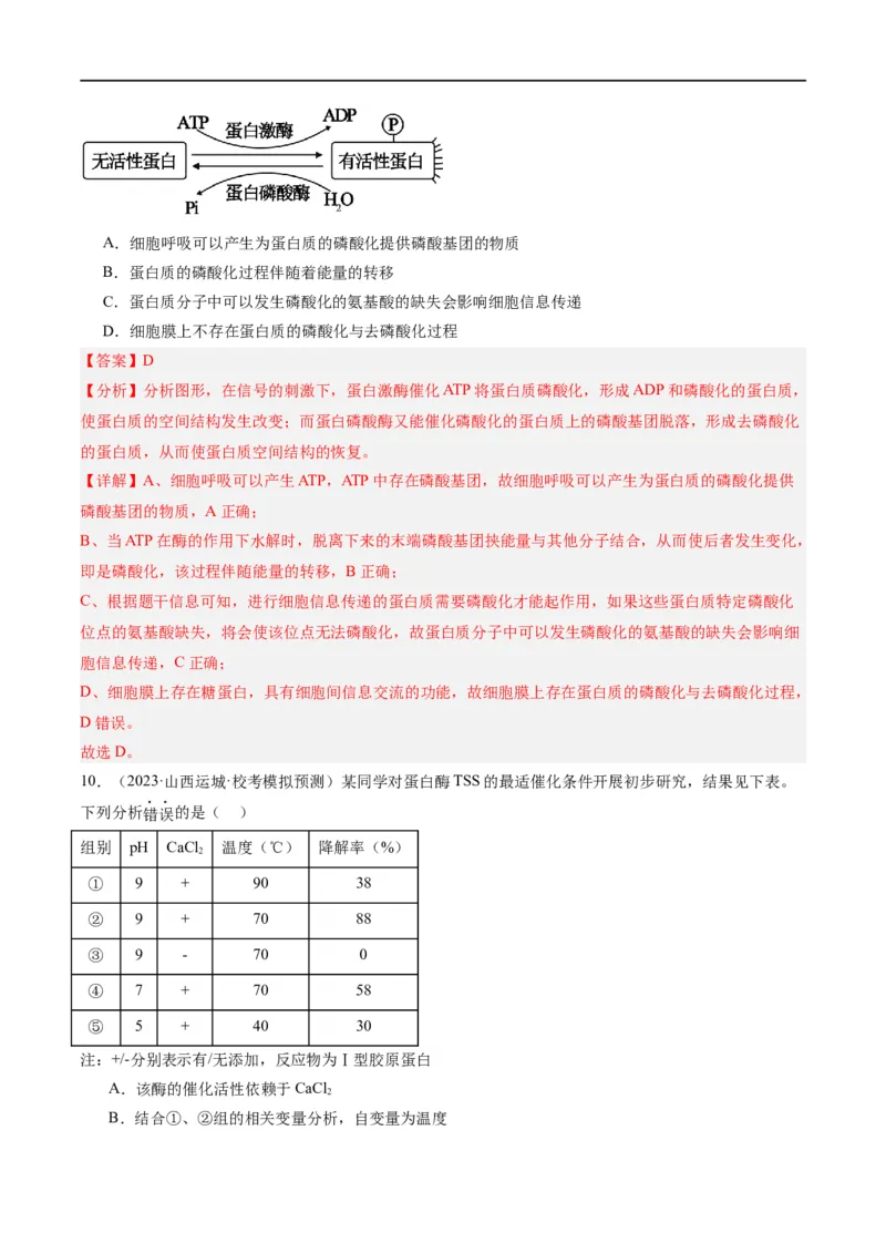 《专题02细胞的能量供应与利用（分层练）（解析版）_初高中资料库_高中资料库（转存避免链接过期失效）_高中生物》第7页预览
