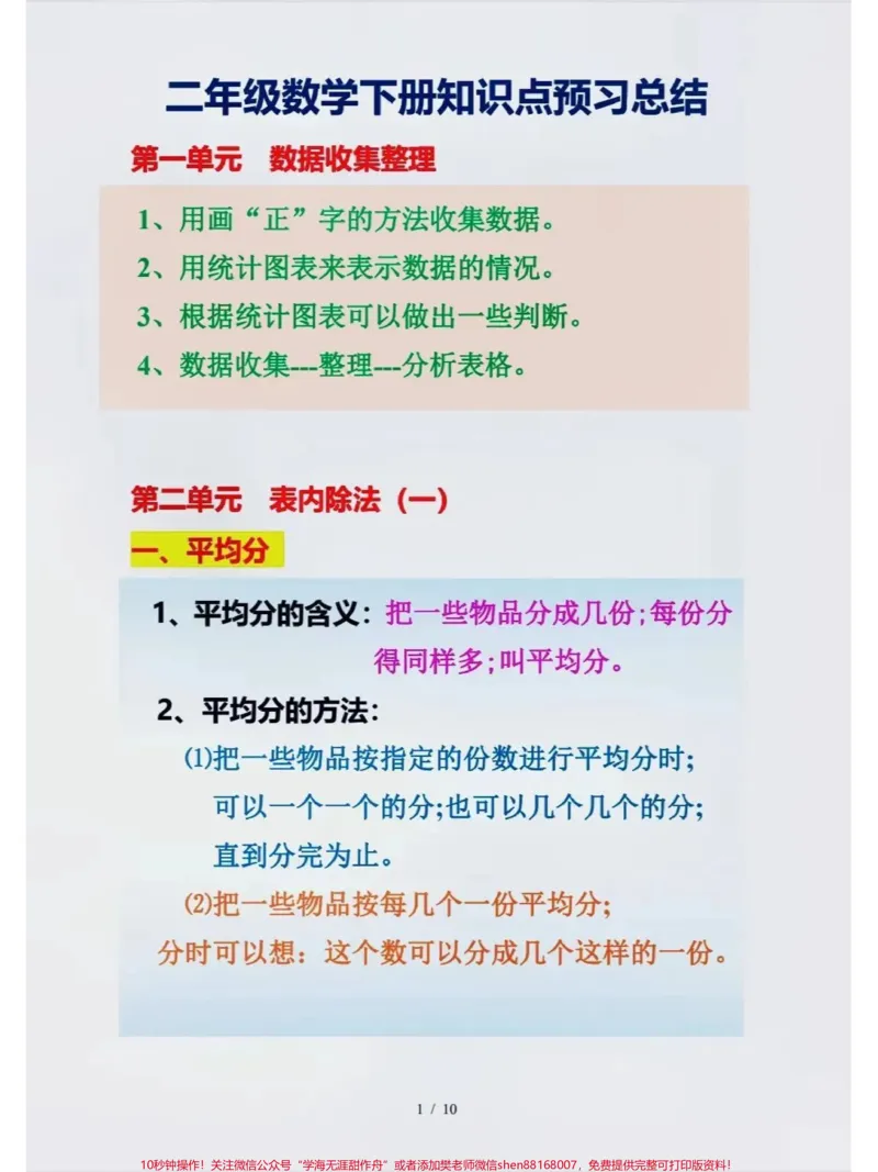 《二年级下册数学知识点预习必备#家长收藏孩子受益#每天学习一点点#教育#二年级#学霸秘籍_最新小学1-9年级各科+幼升小+综合类学习资源汇总包_二年级一线老师整理版资源(全网独家)》第1页预览